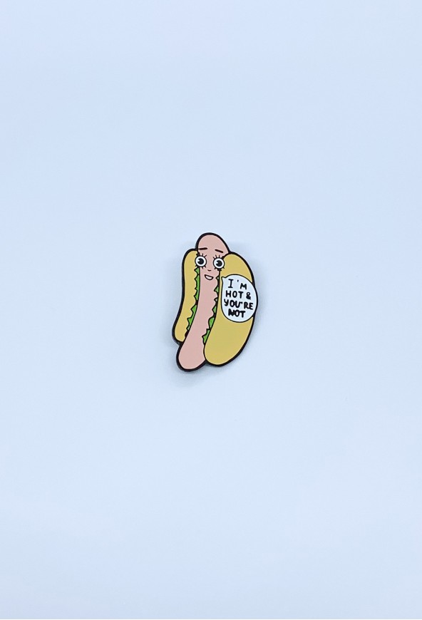 HOT DOG ENAMEL PIN