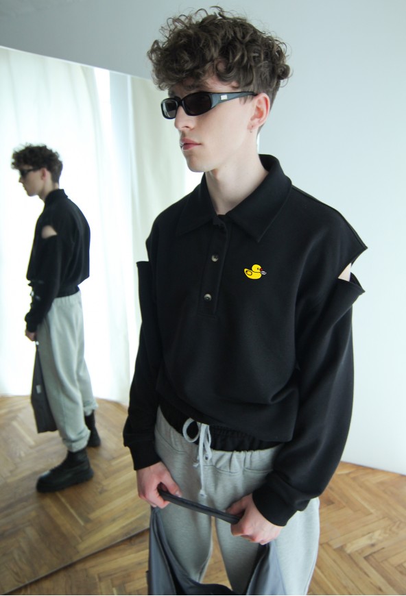 UNISEX POLO SWEATSHIRT 