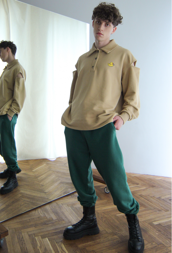 UNISEX POLO SWEATSHIRT 