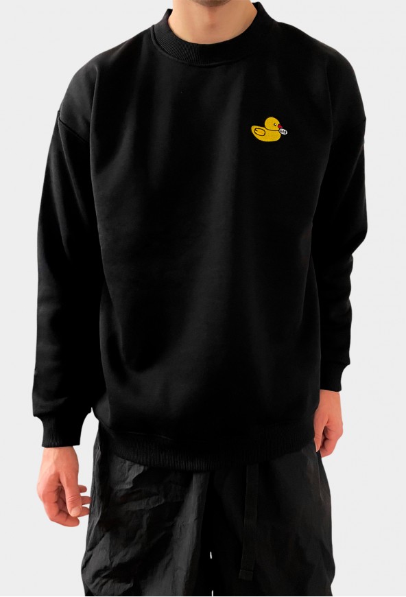 SWEATSHIRT WITH БЛЯDUCK EMBROIDERY